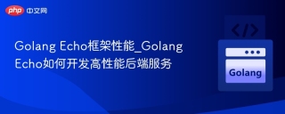 Golang Echo框架性能_Golang Echo如何开发高性能后端服务