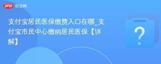支付宝居民医保缴费入口在哪_支付宝市民中心缴纳居民医保【详解】