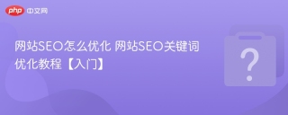 网站SEO怎么优化 网站SEO关键词优化教程【入门】