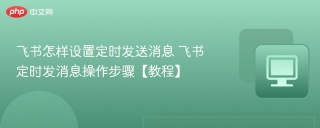 飞书怎样设置定时发送消息 飞书定时发消息操作步骤【教程】