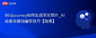 Midjourney如何生成写实照片_AI绘画关键词编写技巧【指南】
