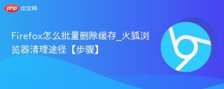 Firefox怎么批量删除缓存_火狐浏览器清理途径【步骤】