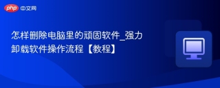 怎样删除电脑里的顽固软件_强力卸载软件操作流程【教程】
