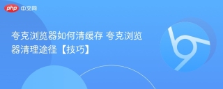 夸克浏览器如何清缓存 夸克浏览器清理途径【技巧】
