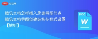 腾讯文档怎样插入思维导图节点 腾讯文档导图创建结构与样式设置【解析】