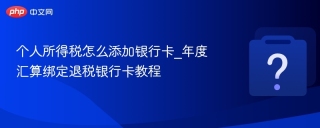 个人所得税怎么添加银行卡_年度汇算绑定退税银行卡教程