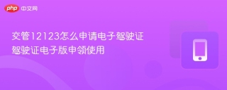 交管12123怎么申请电子驾驶证 驾驶证电子版申领使用