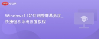 Windows11如何调整屏幕亮度_快捷键与系统设置教程