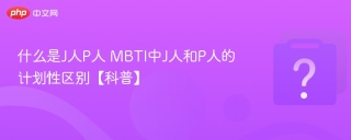 什么是J人P人 MBTI中J人和P人的计划性区别【科普】