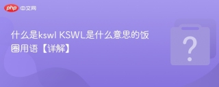 什么是kswl KSWL是什么意思的饭圈用语【详解】