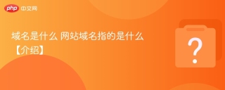 域名是什么 网站域名指的是什么【介绍】