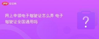 网上申领电子驾驶证怎么弄 电子驾驶证全国通用吗
