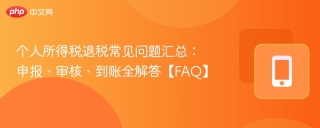 个人所得税退税常见问题汇总：申报、审核、到账全解答【FAQ】