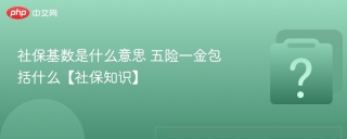 社保基数是什么意思 五险一金包括什么【社保知识】 - php中文网