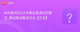 如何查询2026年春运高速实时路况_春运路况查询方法【方法】