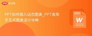 PPT如何插入动态图表_PPT高效交互式图表设计攻略