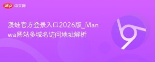 漫蛙官方登录入口2026版_Manwa网站多域名访问地址解析