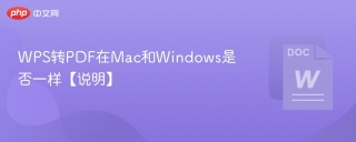 WPS转PDF在Mac和Windows是否一样【说明】
