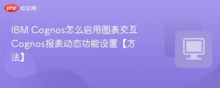 IBM Cognos怎么启用图表交互 Cognos报表动态功能设置【方法】