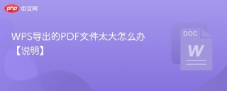 WPS导出的PDF文件太大怎么办【说明】