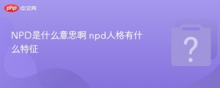 NPD是什么意思啊 npd人格有什么特征