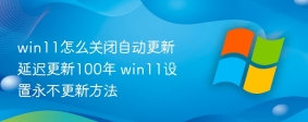 win11怎么关闭自动更新延迟更新100年 win11设置永不更新方法