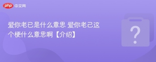 爱你老已是什么意思 爱你老己这个梗什么意思啊【介绍】