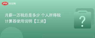 月薪一万税后是多少 个人所得税计算器使用说明【工资】