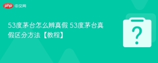 53度茅台怎么辨真假 53度茅台真假区分方法【教程】