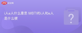 i人e人什么意思 MBTI的i人和e人是什么梗
