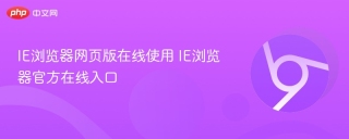 IE浏览器网页版在线使用 IE浏览器官方在线入口