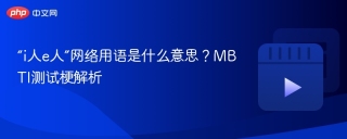 “i人e人”网络用语是什么意思？MBTI测试梗解析