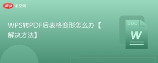 WPS转PDF后表格变形怎么办【解决方法】