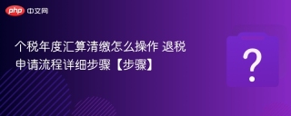个税年度汇算清缴怎么操作 退税申请流程详细步骤【步骤】