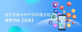 电子社保卡APP怎样查五险缴费明细【速查】