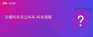 万顺叫车怎么叫车 叫车流程