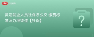 灵活就业人员社保怎么交 缴费标准及办理渠道【社保】