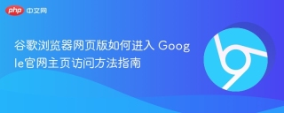 谷歌浏览器网页版如何进入 Google官网主页访问方法指南