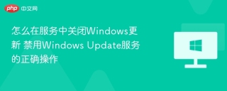 怎么在服务中关闭Windows更新 禁用Windows Update服务的正确操作