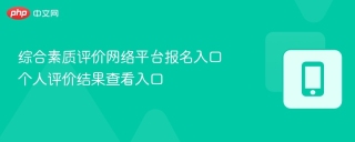 综合素质评价网络平台报名入口 个人评价结果查看入口