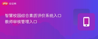 智慧校园综合素质评价系统入口 教师审核管理入口