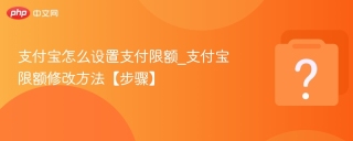 支付宝怎么设置支付限额_支付宝限额修改方法【步骤】