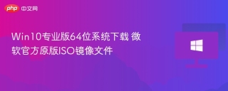 Win10专业版64位系统下载 微软官方原版ISO镜像文件