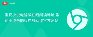 番茄小说电脑版在线阅读地址 番茄小说电脑版在线阅读官方网站 - php中文网