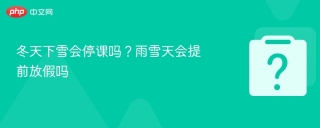 冬天下雪会停课吗？雨雪天会提前放假吗