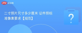 二寸照片尺寸多少厘米 证件照标准像素要求【规范】 - php中文网