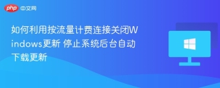 如何利用按流量计费连接关闭Windows更新 停止系统后台自动下载更新