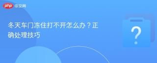 冬天车门冻住打不开怎么办?正确处理技巧 - php中文网