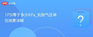 1psi等于多少kpa_轮胎气压单位换算详解 - php中文网