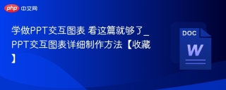 学做ppt交互图表 看这篇就够了_ppt交互图表详细制作方法【收藏】 - php中文网
